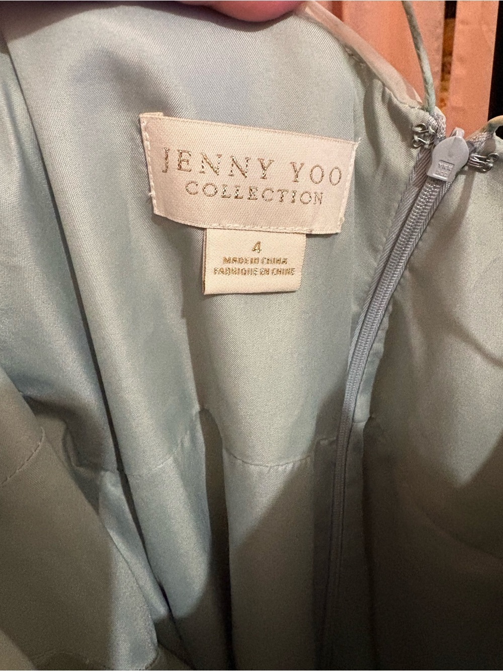 JENNY YOO Soft Sage Green Floral Chiffon Spaghetti Strap Maxi Dress - Picture 4 of 6